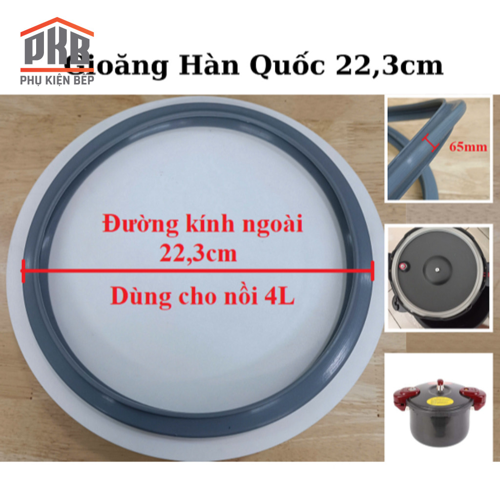 Gioăng nồi áp suất gas Korea King 4L 5L 6L (roăng ga / zoăng / zon / ron )