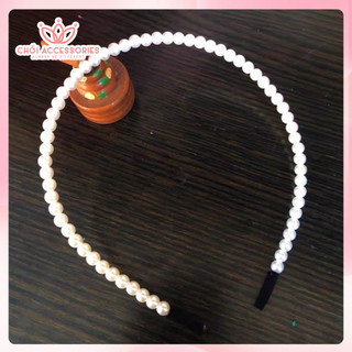 Bờm tóc bé gái, bờm tóc hạt trai công chúa cho bé Chồi accessories