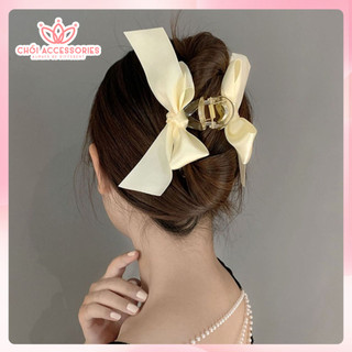 Cặp tóc dọc nơ lụa tiểu thư Chồi accessories phong cách Hàn Quốc - Y109
