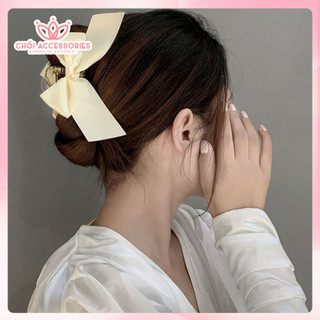 Cặp tóc dọc nơ lụa tiểu thư Chồi accessories phong cách Hàn Quốc - Y109