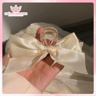 Cặp tóc dọc nơ lụa tiểu thư Chồi accessories phong cách Hàn Quốc - Y109