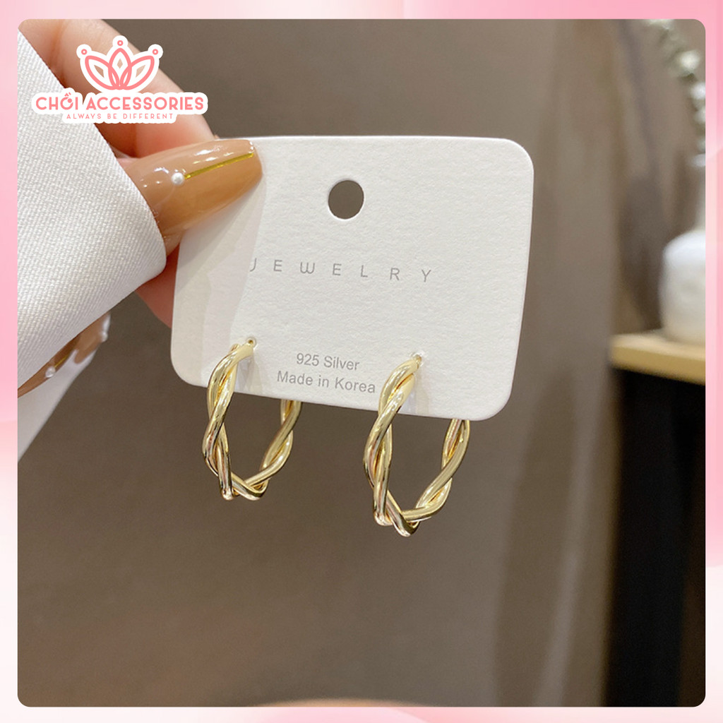 Khuyên Tai Tròn Chồi accessories Phong Cách Sang Trọng Cho Bạn Nữ F95