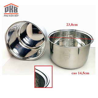  Lòng nồi cơm ruột nồi cơm điện chiều cao 14.5cm chất liệu Inox dày dặn 