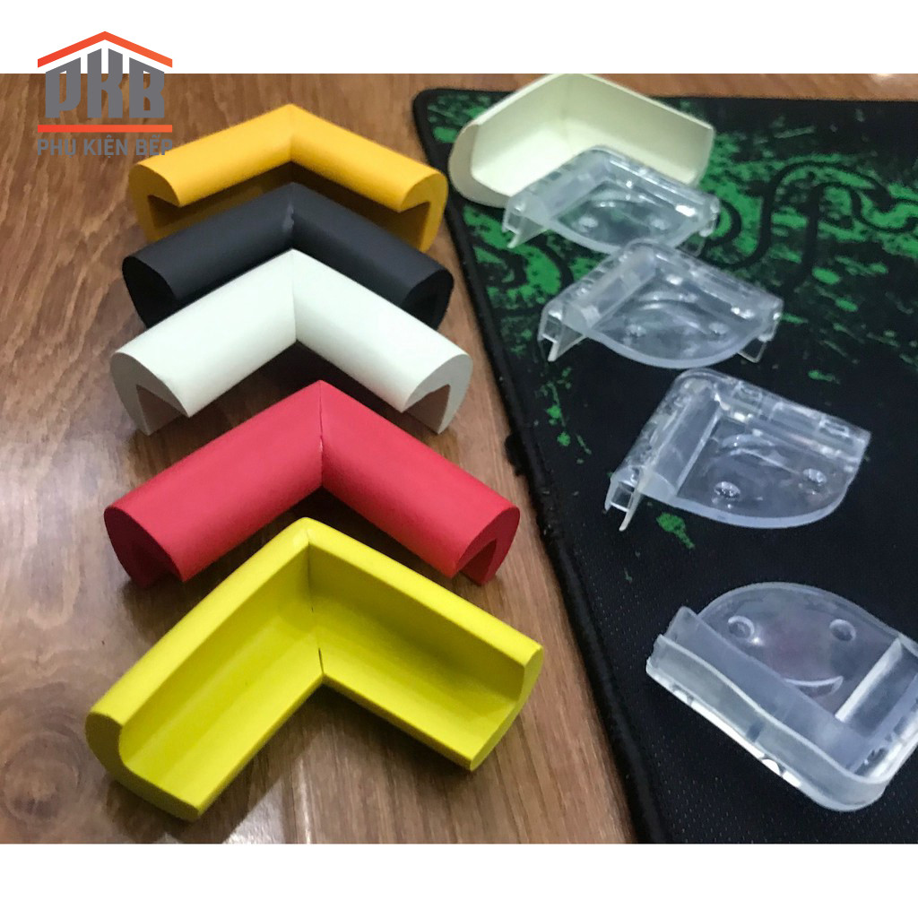 Miếng bịt góc bàn silicon trong suốt, miếng bịt góc xốp an toàn cho bé