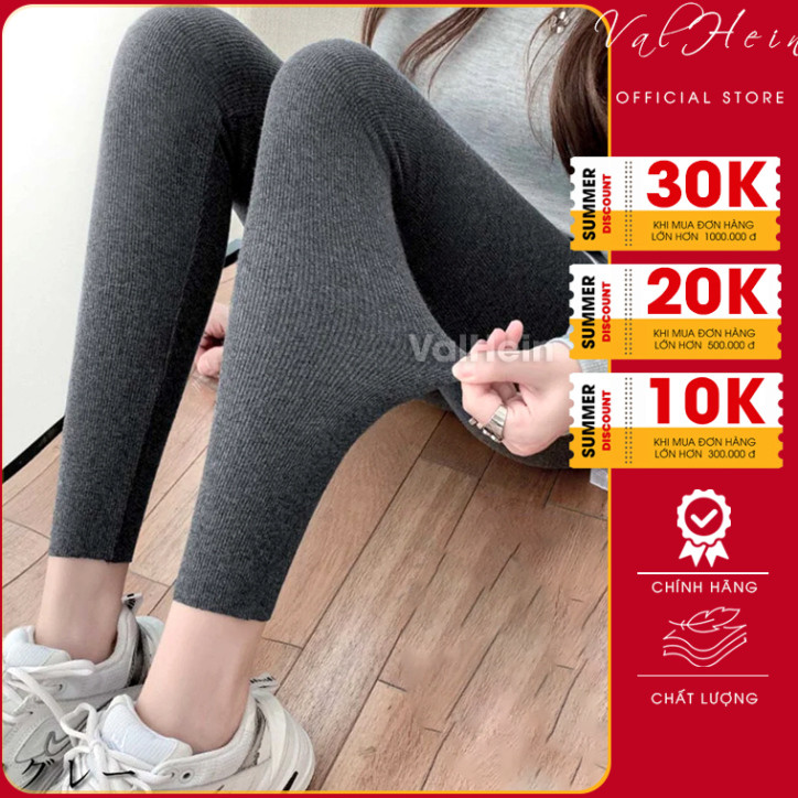 Quần Legging Nữ Cạp Cao Len Tăm Co Giãn – Mặc Nhà, Tập Nhẹ, Siêu Mềm - Irelia