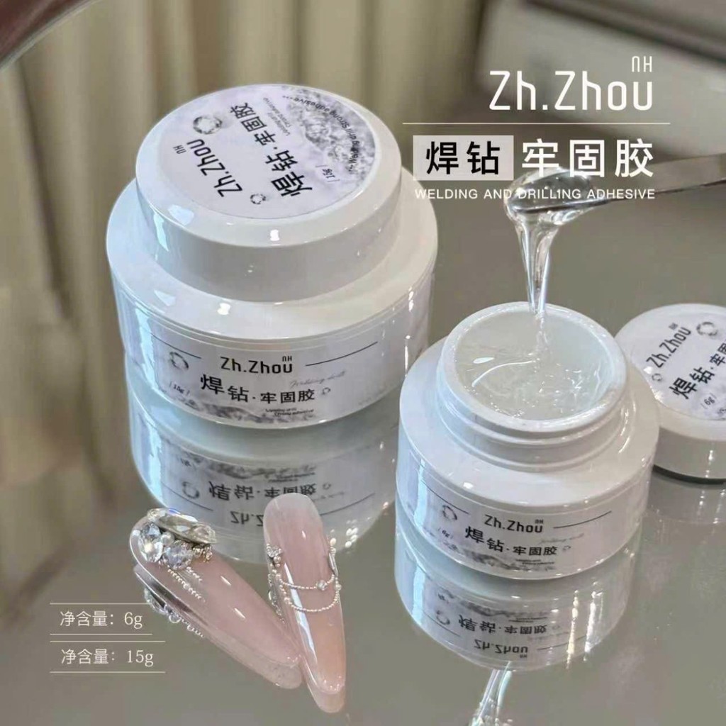 Gel đính đá Zhou hũ 6G ,gel đính đá cao cấp zhou hũ15G Gel đính đá charm cao cấp, gel đính đá zhou c