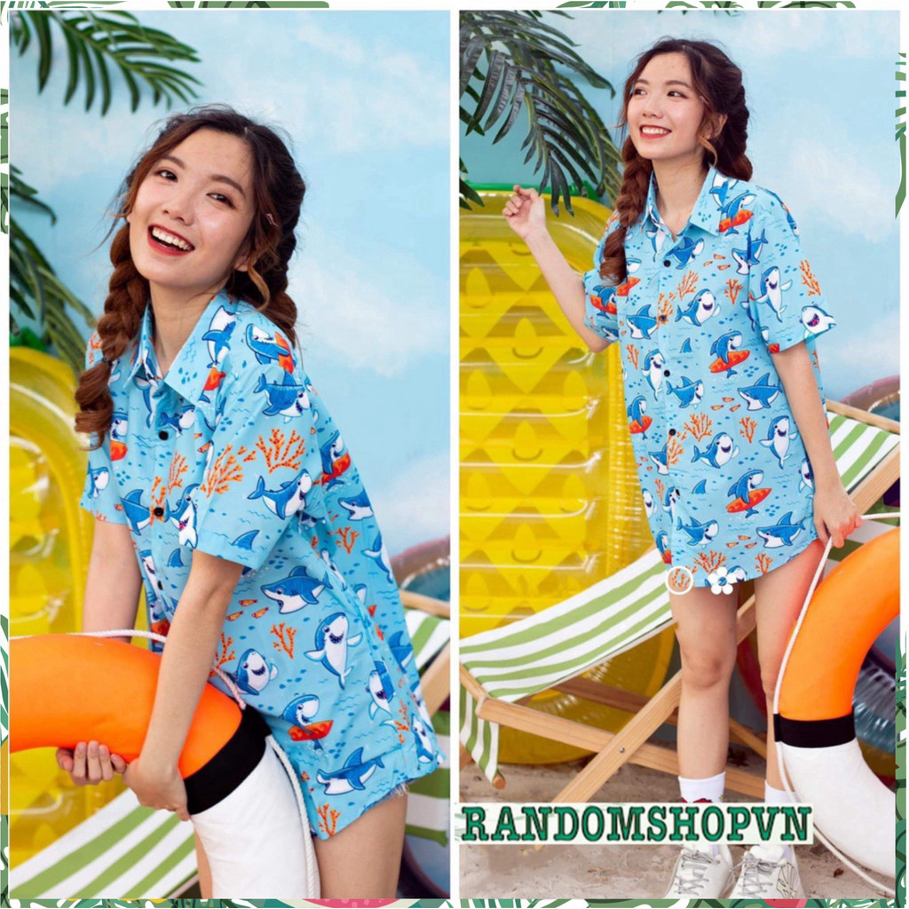 Áo sơ mi hoạt hình BABY Sack du du, chất liệu kate lụa mềm mịn, thoáng mát - Đồng phục La' house. GK