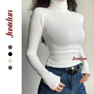  Áo cổ lọ 8p dài tay giữ nhiệt cổ lọ cao 8cm co giãn chất cotton lông thỏ mịn dày dặn Justdun C20 baby 