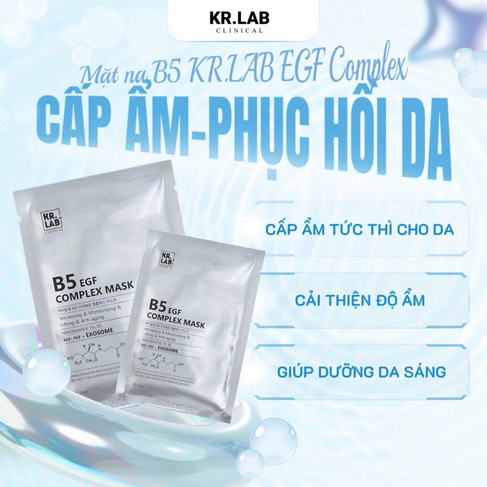 (Combo 20-30-50 )mặt nạ kr.lab B5 EGF Complex mask+nạ senademar sena demar sodium DNA B5 mask_nạ krl