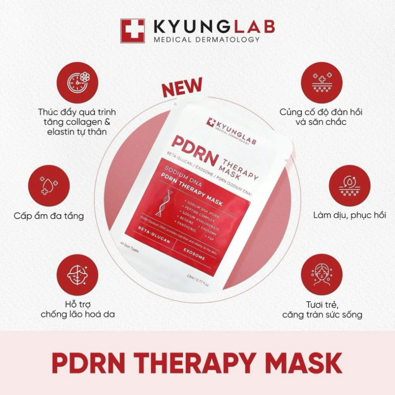 Mặt nạ  kyunglab PDRN Therapy mask + mặt nạ kr.lab B5 EGF complex mask + nạ sena demar sodium dna b5