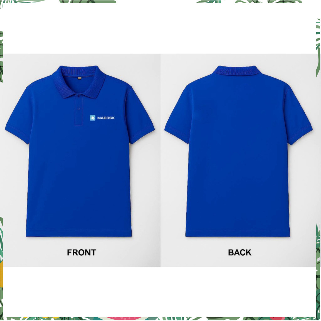 Áo phông đồng phục Maersk làm từ 100% cotton compact cao cấp - La'House Uniform chất lượng tốt nhất.