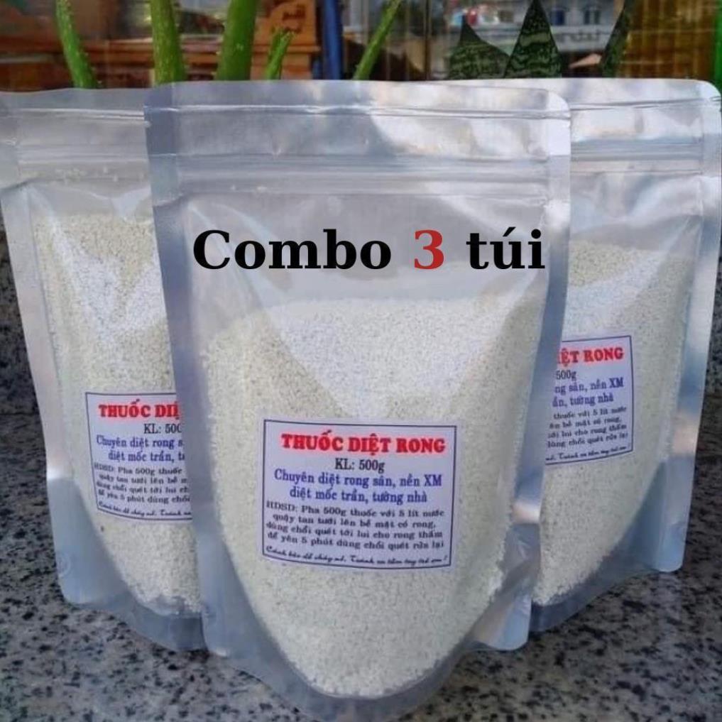 Túi Bột tẩy Rong Rêu ( Tặng kèm bao tay ) tẩy sạch trên nền gạch, xi măng , Làm Sạch rong rêu