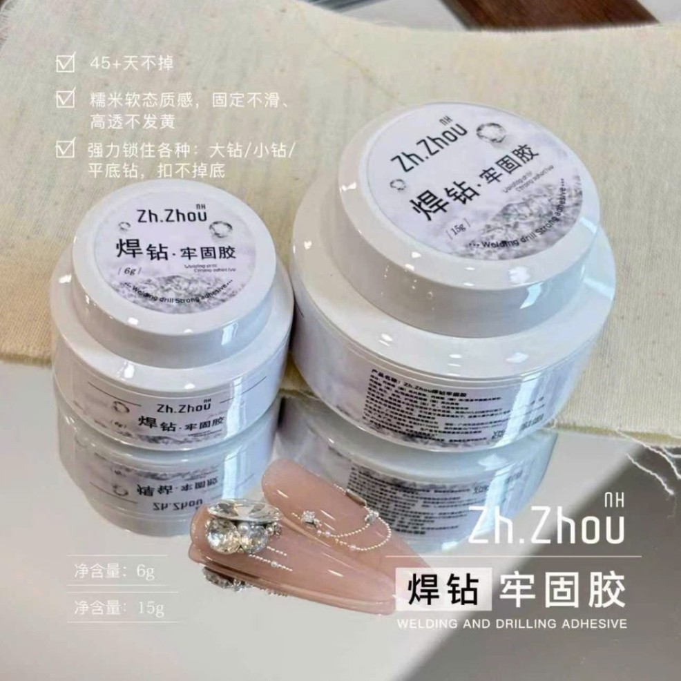 Gel đính đá Zhou hũ 6G ,gel đính đá cao cấp zhou hũ15G Gel đính đá charm cao cấp, gel đính đá zhou c