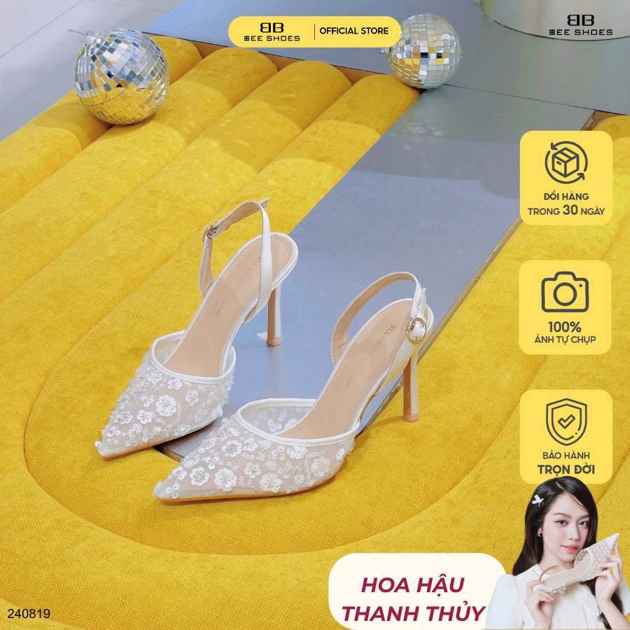 Giày cao gót nữ BEE SHOES mũi nhọn gót 8cm - 240819 (from 1.5)