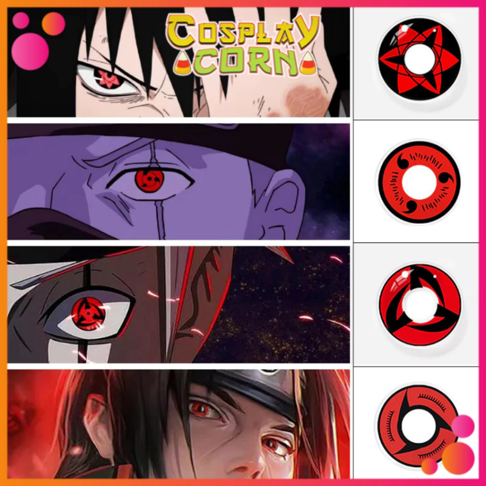 [01 CHIẾC] Kính Áp Tròng Itachi, Madara, Kakashi Lens Cosplay - Hóa trang các nhân vật uchiha trong 
