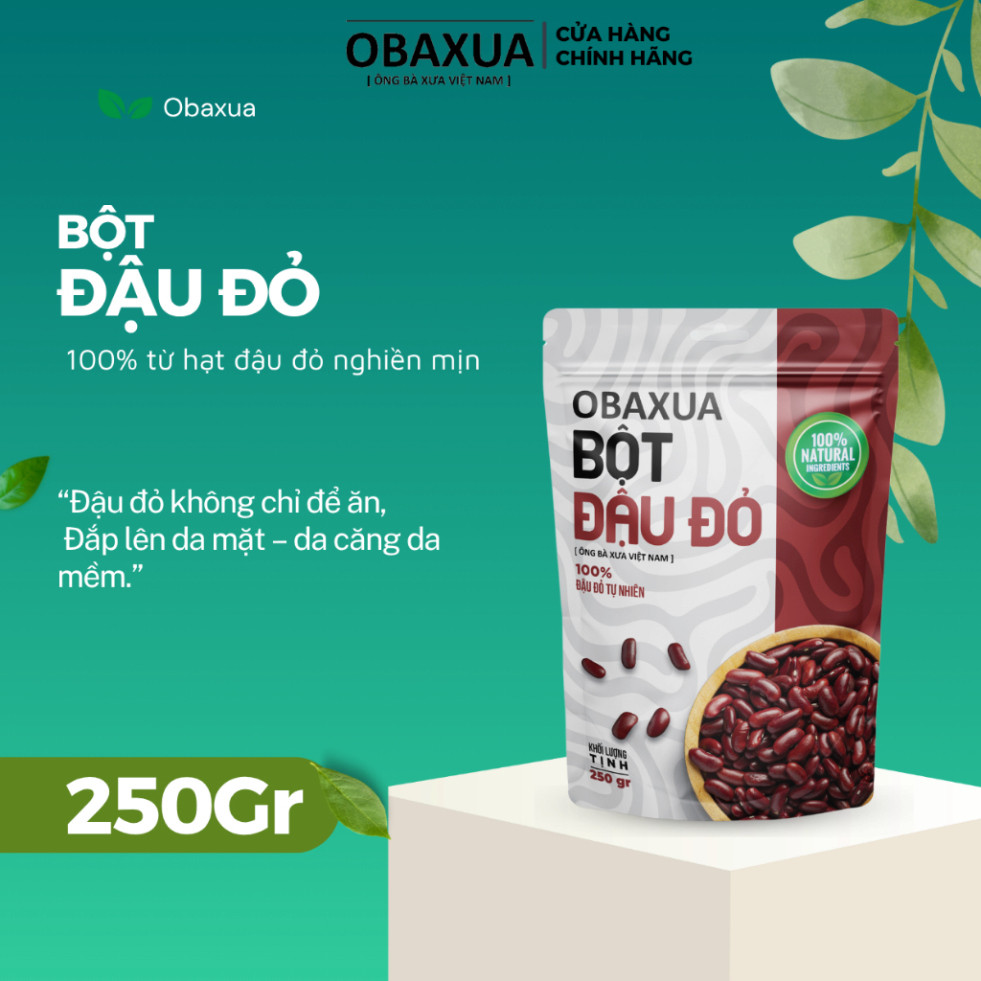 E Combo [ Bột Đậu Đỏ 250G , Bột Cam Thảo Đậu Đỏ 250G , Bột Cám Gạo 250G ] Mặt nạ đắp dưỡng da Obaxua