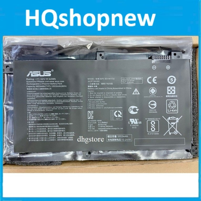 ⚡️ Pin laptop Asus X571 X571G X571LH X571GT F571 F571G F571GD R430FA R430N VX60G B31N1732 42Wh - Mới