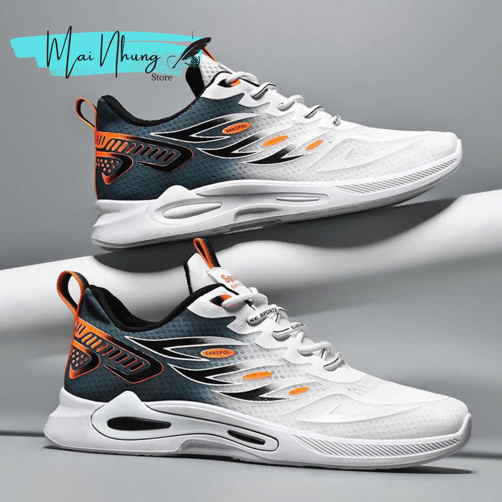 Giày thể thao nam mẫu mới, Giày thể thao nam Sneaker êm chân thoáng khí chạy bộ, thể dục