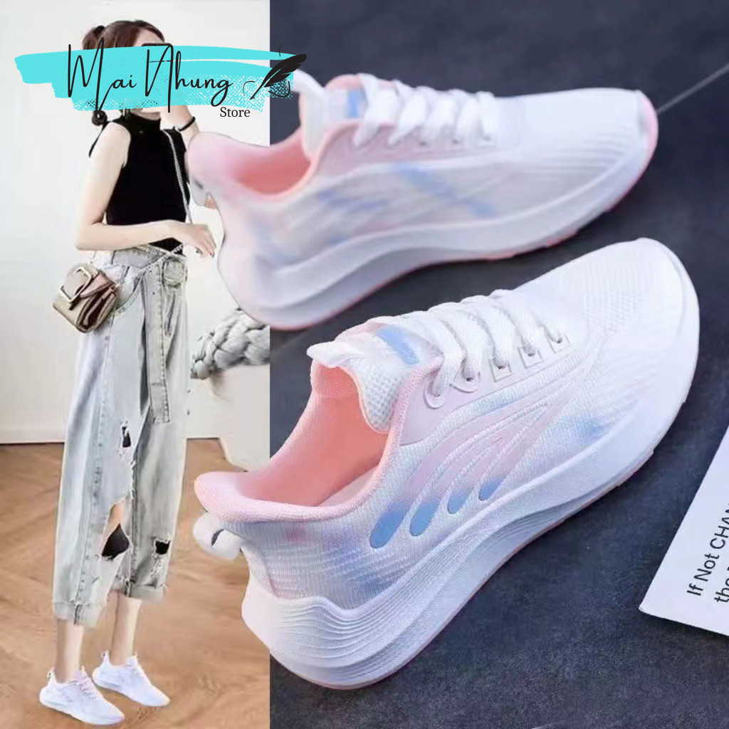 Giày thể thao nữ mùa xuân phong cách mới giày nữ sinh viên thoáng khí thể thao hợp thời trang