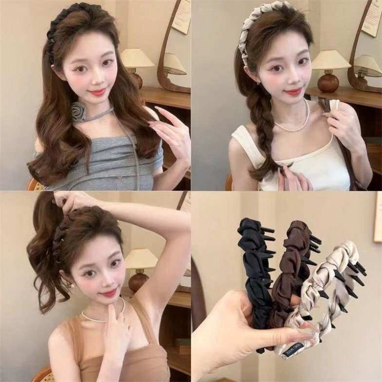 Băng Đô Tạo Phồng Gợn Sóng Bện Vải Tiểu Thư,Sang Trọng Dành cho nữ🍀FREESHIP🍀Bờm,Kẹp Cài Tóc Phong Cá