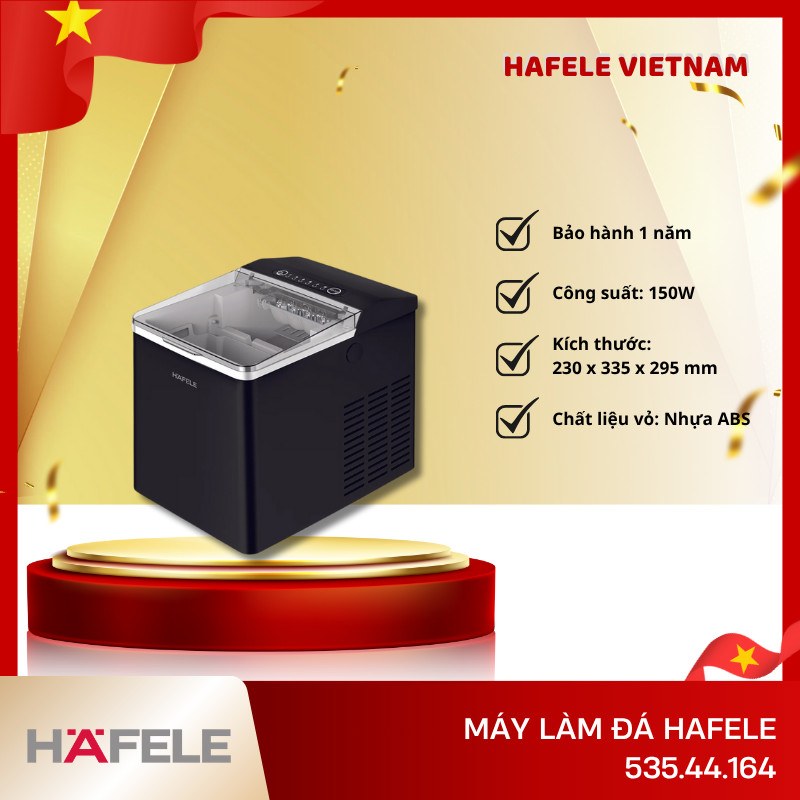 Máy Làm Đá Hafele 535.44.164, Công suất 150W, Hệ thống điều khiển dễ thao tác - FEM