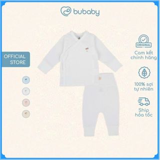   NB-3M  Bộ dài tay cài chéo Bao tay chân lật Bubaby Siro - BSR110809 | Quần áo BU Baby chính hãng 