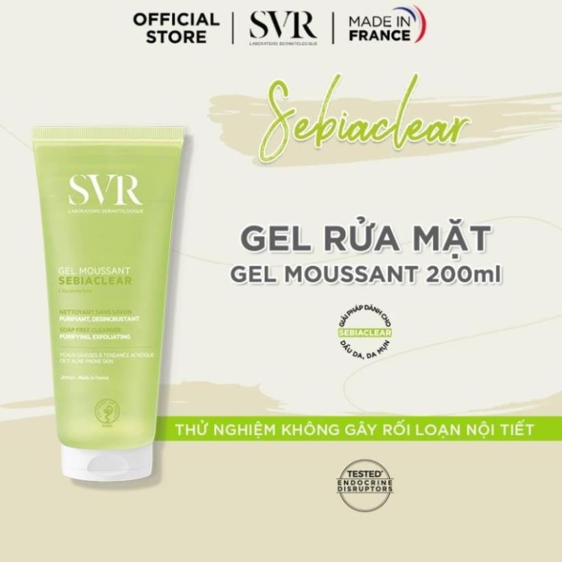 Gel Rửa Mặt Dành Cho Da Dầu Mụn SVR Sebiaclear Gel Moussant 200ml-400ml | BigBuy360 - bigbuy360.vn