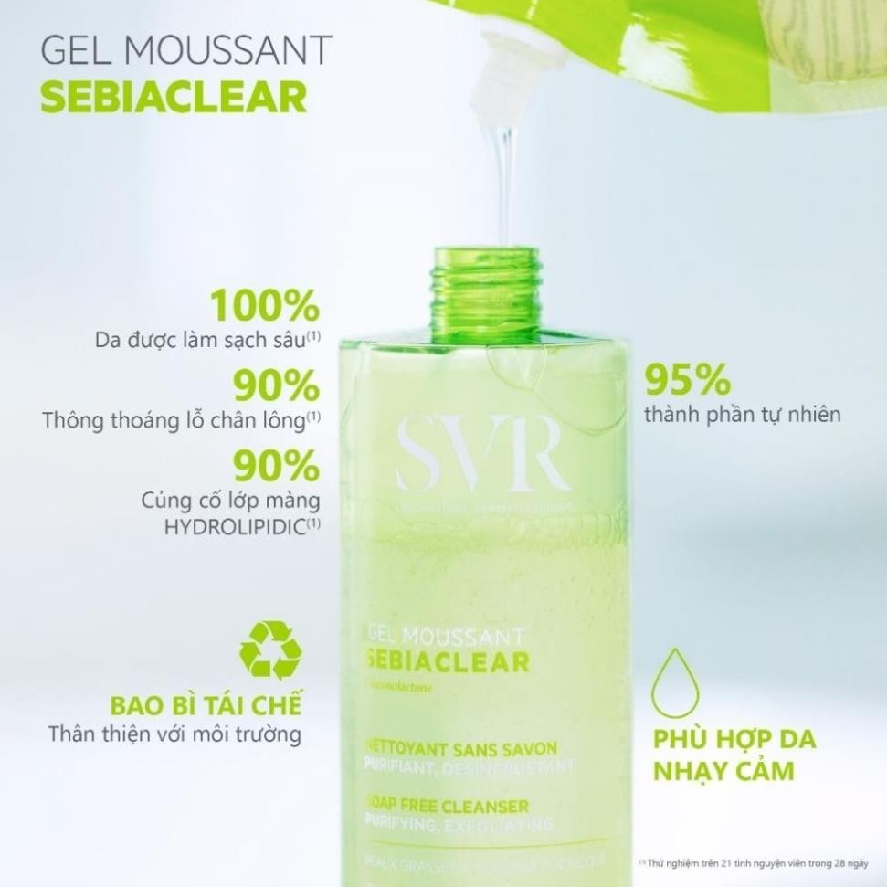Gel Rửa Mặt Dành Cho Da Dầu Mụn SVR Sebiaclear Gel Moussant 200ml-400ml | BigBuy360 - bigbuy360.vn
