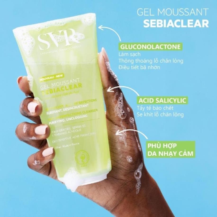 Gel Rửa Mặt Dành Cho Da Dầu Mụn SVR Sebiaclear Gel Moussant 200ml-400ml | BigBuy360 - bigbuy360.vn