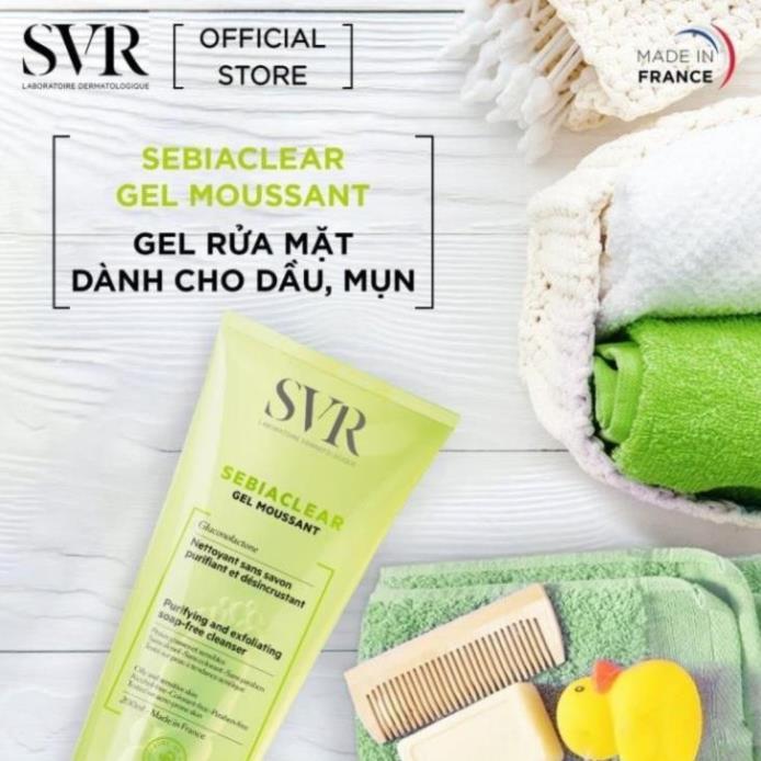Gel Rửa Mặt Dành Cho Da Dầu Mụn SVR Sebiaclear Gel Moussant 200ml-400ml | BigBuy360 - bigbuy360.vn