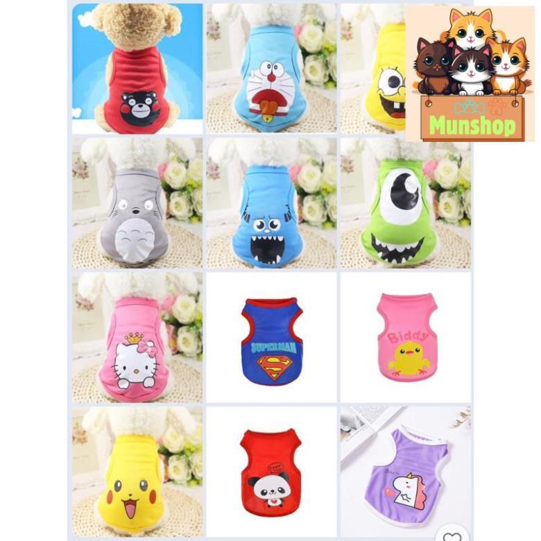 Áo hình thú ba lỗ cho chó mèo siêu xinh mặc hè- áo thú Munshop