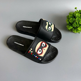   DG  Dép Nam Quai Ngang DG - Dép Boy Phố Đế Cao Su Đúc Quai Da In Hình Hoạt Hình Đẹp Mắt và Chất Lượng Tốt. -VIP 