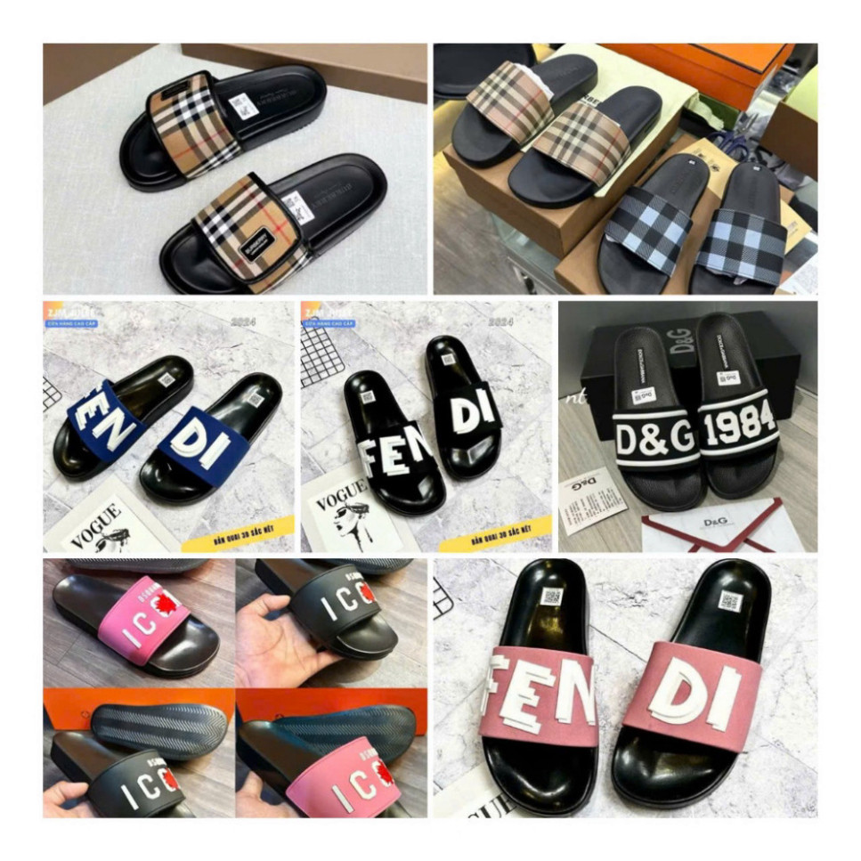 [DG] Dép quai ngang nam nữ thời trang, dép boy phố, dép cao su nam DG với chữ nổi hottrend 2025. -VI