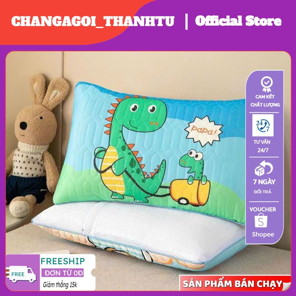 Vỏ gối cao su gồm vỏ gối cao su kích thước 30x50 mẫu máy xúc- changagoi_thanhtu