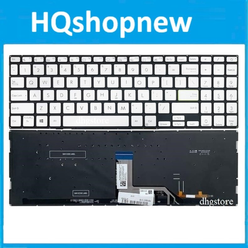 ⚡ Bàn phím laptop Asus Vivobook X521 X521FA X521FL X521EA X521EQ X521UA X521IA X521JQ Bạc