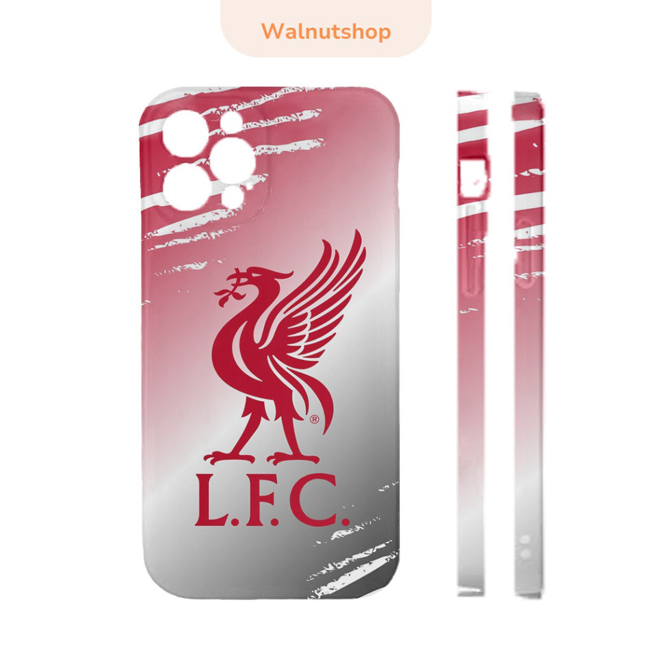 Ốp lưng iPhone CLB Liverpool - Thiết kế logo nổi bật trên nền trắng đỏ - Phụ kiện cho fan LFC đầy ph