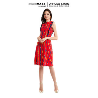 [CÒN SIZE S] Đầm nữ đỏ sọc thời trang hoạt tiêt không tay NINOMAXX N&M 2010052