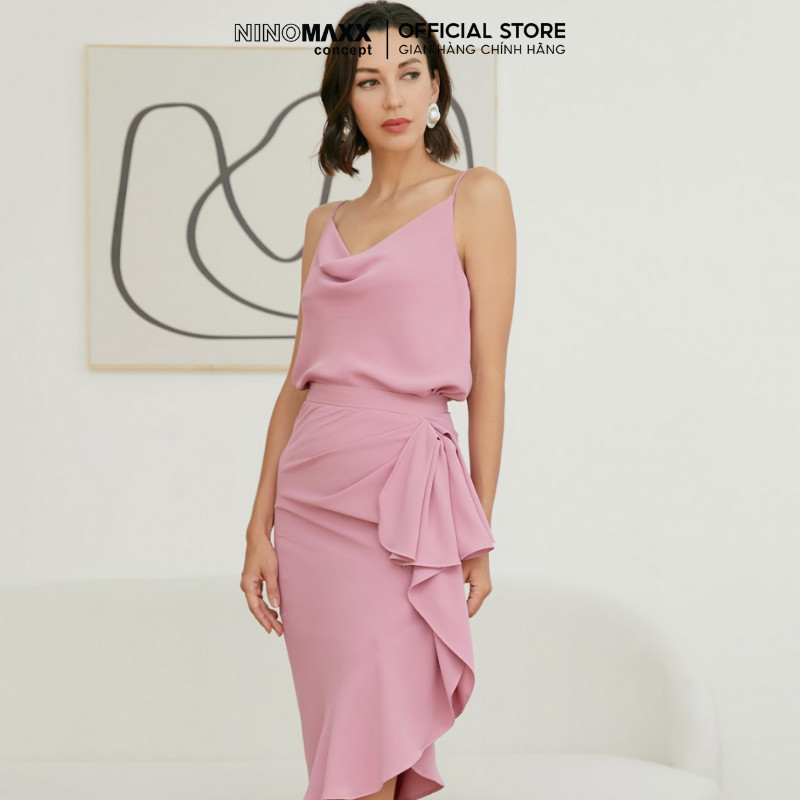 [CÒN SIZE S, L] Áo Dây Nữ Vải Lụa Sen Áo Nữ Cao Cấp N&M CLUB NINOMAXX 2104097