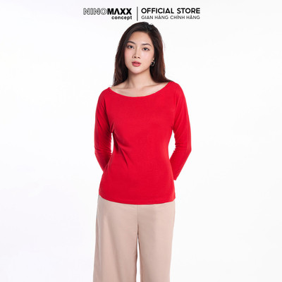 [CÒN ĐỎ] Áo Thun Nữ Tay Dài Cotton N&M Thương Hiệu NINOMAXX 1811099