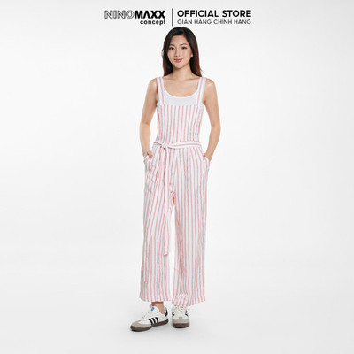[CÒN SIZE S, M] N&M Bộ Jumsuit Nữ kẻ sọc visco linen 2002024
