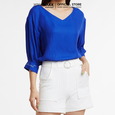 [CÒN SIZE S] N&M Áo sơ mi nữ thời trang cổ tim 1911039
