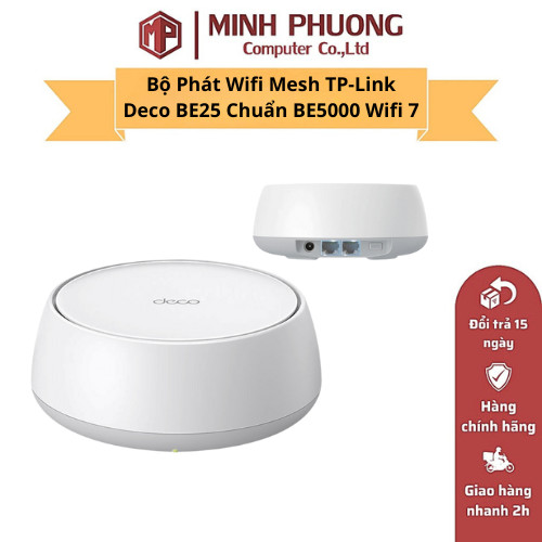 Bộ Phát Wifi Mesh TP-Link Deco BE25 Chuẩn BE5000 với công nghệ Wifi 7