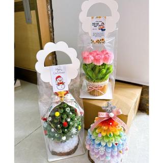    set 50 túi  Túi đựng chậu hoa kẽm nhung mini túi đựng cây thông noel mini HOT TREND 