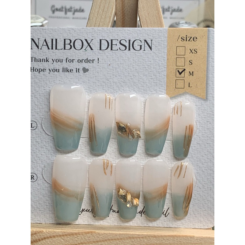 (Ảnh thật) Nailbox thủ công thiết kế sẵn mã E03