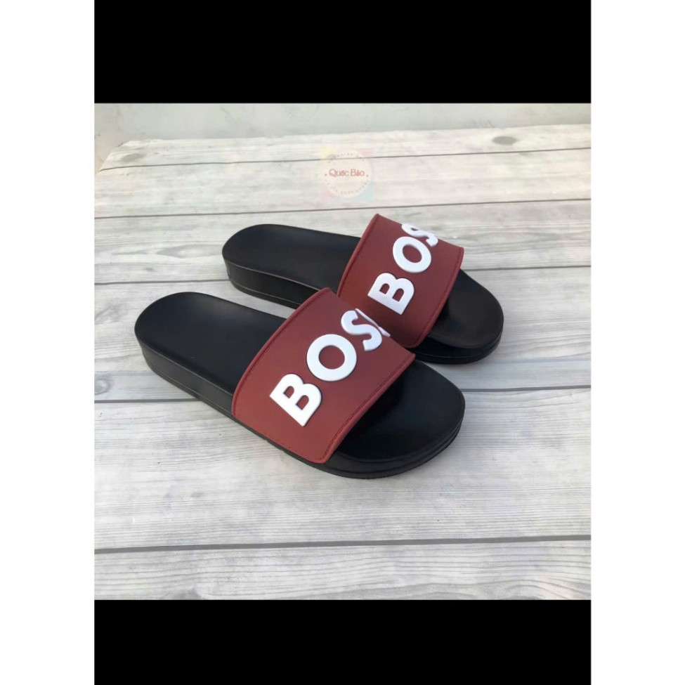 [HÀNG ĐẸP] Giày Dép Quai Ngang Boss Unisex Dế Pu Êm Chân Chống Trơn Trượt Thời Trang Mới Nhất Năm 20