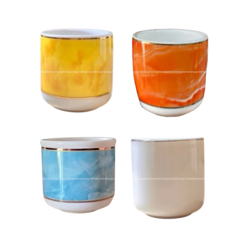 Bộ chung lẻ, ly cúng đơn lẻ, chung nước riêng thờ cúng, chén vân đá độc lập.