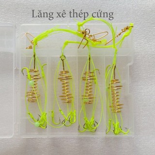 hộp 4 lưỡi câu lăng xê xanh thép cứng chất lượng PK14 ( sale xả hàng )