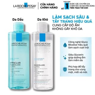  Tẩy Trang La Roche Posay Sạch Sâu Dành Cho Da Dầu Mụn Da Khô và Da Nhạy Cảm 400ml 