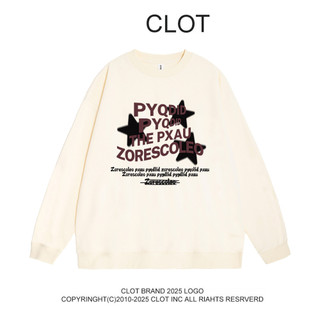 áo sweater nữ Màu be mùa thu CLOT,  100%cotton bigsize, Áo nỉ dài tay cổ tròn
