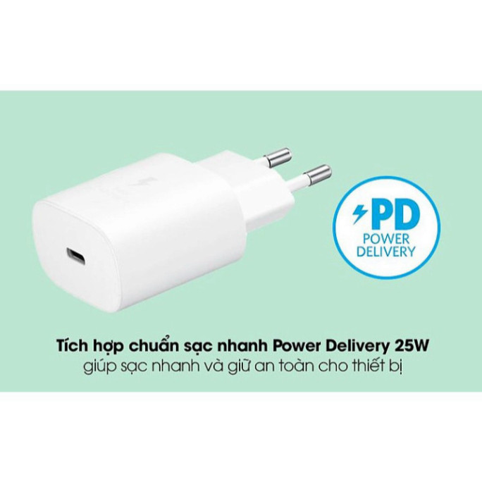 Củ Sạc Nhanh 25W Cho Các Dòng Máy Samsung A73 A71 A55 A54 A53 A52 A51 A50 A35 A32 A25 A23 A15 A13 A1